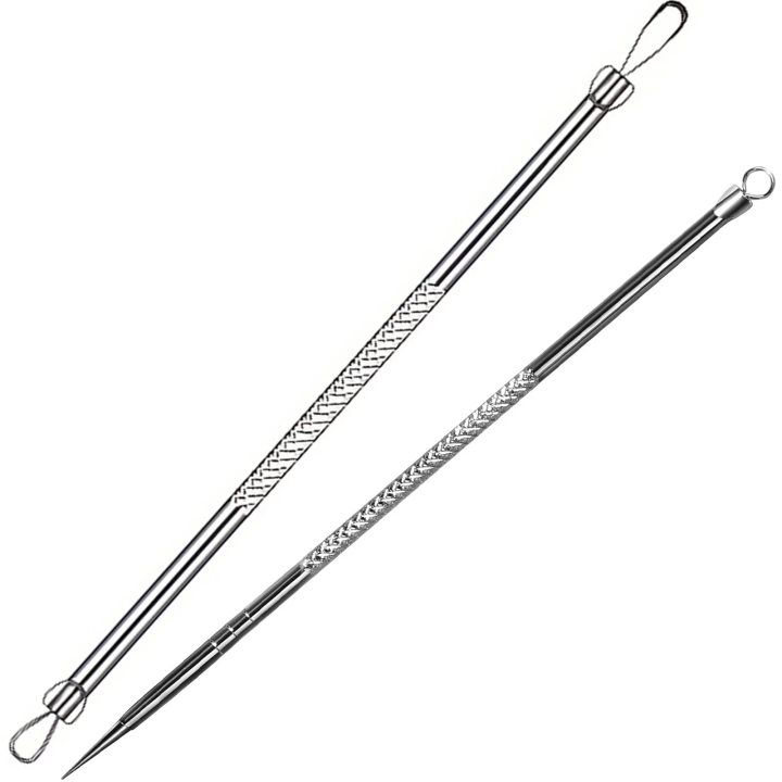 2piece Teenitor Pimple Extractor Acne Treatment Tool Surgical Grade Blackhead Comedone Removal Tool for Face Nose Blackhead Extr
