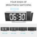 Digital Alarm Clock with 180° Rotating Projector - LED Large Mirror Display, High Quality. 