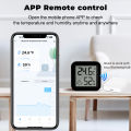 ONENUO Tuya Bluetooth Temperature Humidity Sensor Mini LCD Digital Display with APP Remote Control Thermometer Hygrometer Black. 