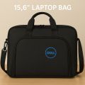 15.6" inches Black Waterproof Laptop Shoulder Bag | Lightweight Office Laptop Hand Carry Case | Durable Notebook Messenger Bag for Men and Women. 