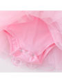 Girls Beaded Dress Stretch Breathable Short Sleeve Ballet Tutu Bodysuit for Dance Performance Kids Costume Size 100-140. 