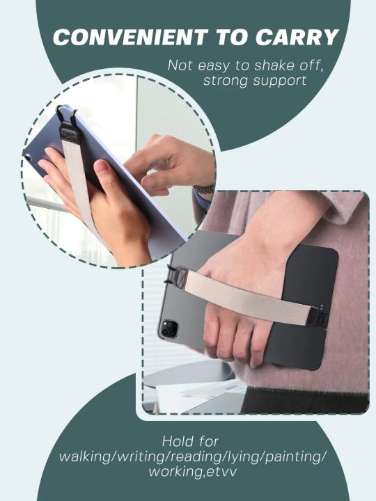 2PCS%20Tablet%20Stand%20Holder%20for%20iPad%209.7/10%20inch%20Generic%20Hand%20Strap%20Leather%20Handle%20Grip%20Security%20Hand-Strap%20for%20iPad/Xiaomi/Samsung%20-%20Image%206