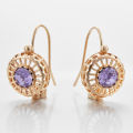 Trendy Hollow Design Inlaid Cubic Zirconia Ear Clip for Women Delicate Ethnic Style Round Women's No Piercing Earrings Jewelry. 