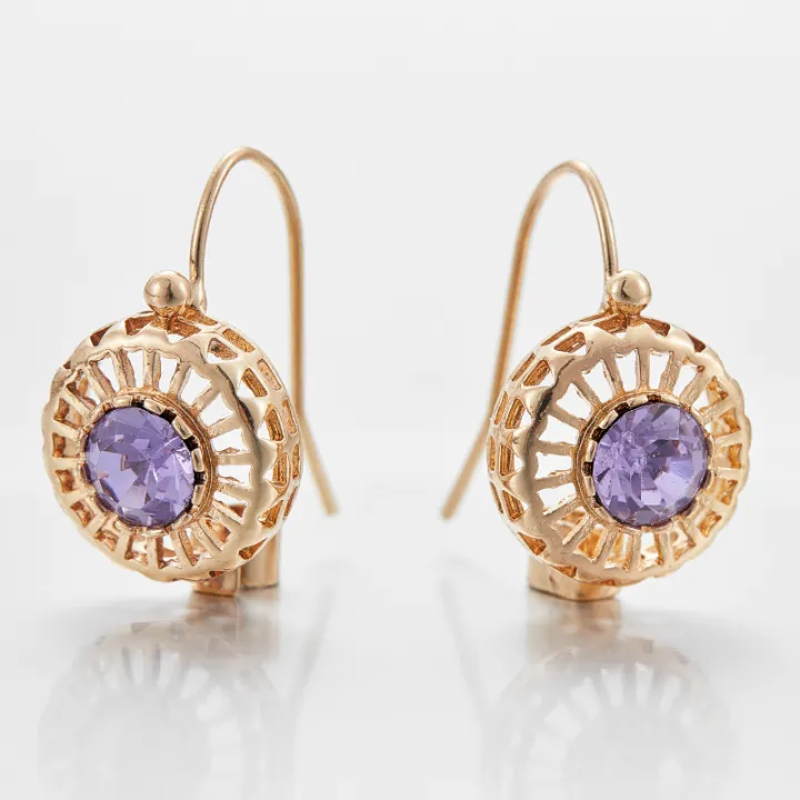 Trendy%20Hollow%20Design%20Inlaid%20Cubic%20Zirconia%20Ear%20Clip%20for%20Women%20Delicate%20Ethnic%20Style%20Round%20Women's%20No%20Piercing%20Earrings%20Jewelry%20-%20Image%204