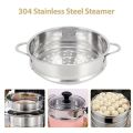 New 304 Stainless Steel Steamer Basket with Double Ear Kitchen Cooking Tool Pot Steaming Grid Generic Multifunction Steam Rack. 