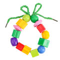 100pcs Primary Lacing Beads Educational Montessori Stringing Toy Autism Toys Toddlers Kids Preschool Children Training Gifts. 