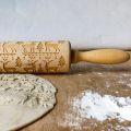Christmas Rolling Pins Rock Snowflake Elk Wooden Rolling Embossing Baking Cookies Biscuit Fondant Cake Patterned Roller 35*5cm. 