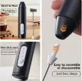USB Rechargeable Handheld Egg Beater 3 Speeds Electric Milk ..
