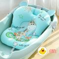 Baby Bath Seat Support Mat Foldable Baby Bath Tub Pad & Chair Newborn Bathtub Pillow Infant Anti-Slip Soft Comfort Body Cushion.