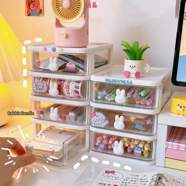 💦Free stickers🌈Multi-function storage box desktop drawer storage rack small drawer box