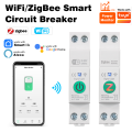 ZigBee/WiFi Smart Circuit Breaker 1-63A With Metering DIN Rail For Tuya Home Wireless Voice Remote Control Switch  Home. 