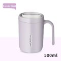500ML Coffee Cup with Handle and Lid 304 Stainless Steel/PP Liner Coffee Mug Breakfast Milk Cup Home Office Student Water Cups. 