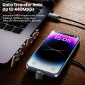 Toocki PD 20W USB C to Lightning Cable for iPhone 14 13 12 11 Pro Max 2.4A Fast Charging USB-C U-shaped for iPad Gaming Cable. 