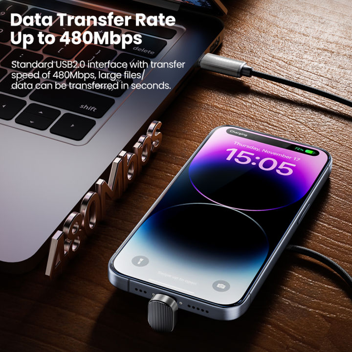 Toocki%20PD%2020W%20USB%20C%20to%20Lightning%20Cable%20for%20iPhone%2014%2013%2012%2011%20Pro%20Max%202.4A%20Fast%20Charging%20USB-C%20U-shaped%20for%20iPad%20Gaming%20Cable%20-%20Image%204