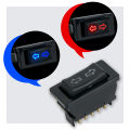 Universal Auto Car Power Window Switch Lifting Switch 5 Pin DC 12V 20A Blue/Red Light Color And Harness. 