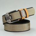 New Fashion Men's Pin Buckle Youth Overalls Canvas Waistband Belt Casual Retro Decorative Belt Fashion High-Quality Webbing Belt.