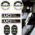 6Pcs/sheet UCI road bicycle sticker valve ring sticker/bicycle sticker waterproof sunscreen resistant bicycle decoration sticker. 
