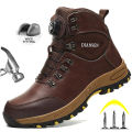 Men's Safety Work Boots Indestructible Steel Toe Anti- Smash Resistant Stab Proof Safety Shoes Breathable Slip-Resistant Durable. 