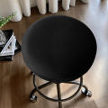 1PC/4PCS/6PCS solid color elastic waterproof milk silk round stool cover, 120gms, suitable for round stool cover beautification.