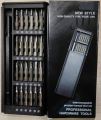24 in 1 Precision Screwdriver Set with Magnetic Driver, Jiffix Pocket Manual Screwdriver Tool Kit with Sliding Closure, Mini Professional Repair Tools for Electronics/Watch/Camera/Laptop/Glasses.