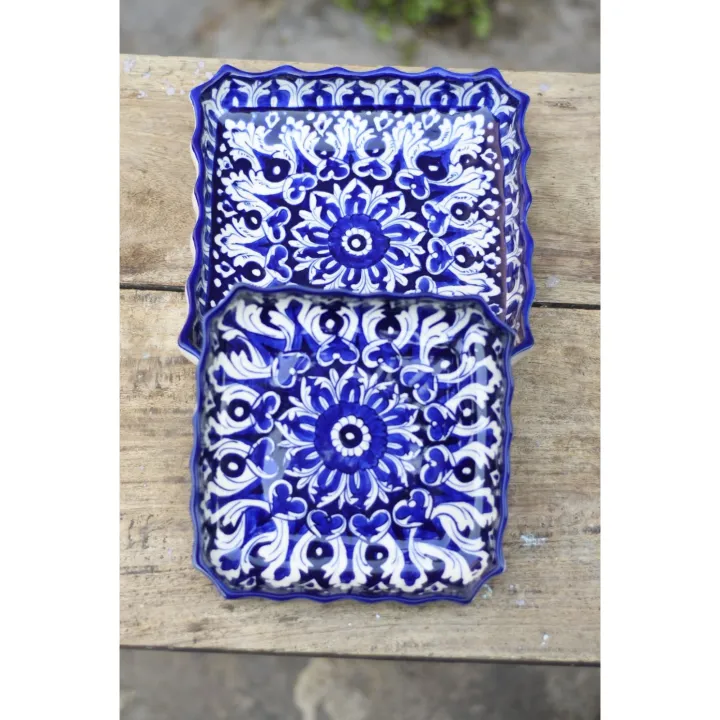 13%20piece%20Set%7CHandmade%20and%20Handpainted%20%7CBlue%20Pottery%20%7CDinner%20set%7CServing%20Set%7CServeware%7CCrockery%7CCeramics%20-%20Image%204