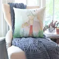 Hotarubi No Morie Animation Pillow Case Square Pillow Bedroom Sofa Leisure Comfort Cushion Car Living Room Home Decoration 40X40. 
