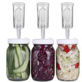 Fermentation Lids Plastic Fermenting Lid with Airlock Fermentation Lids for Wide Mouth Mason Jars (Jars Not Included). 