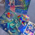 10sheets Sparkle Holographic Laminate, A4 Self-Adhesive Laminating Sheets Vinyl For Cricut, Stickers, Trading Cards, Photos, Scr. 