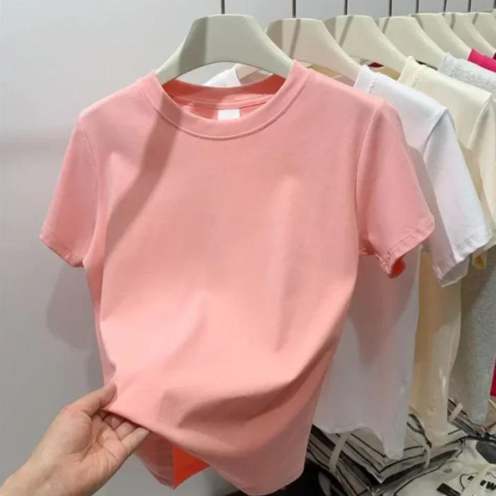 2026%20Plus%20Size%20Summer%20T%20Shirts%20For%20Women%20High%20Quality%20Solid%20Casual%20Female%20Korean%20Streetwear%20Unisex%20Basic%20Solid%20Young%20Cool%20Tops%20-%20Image%204