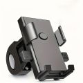 Universal Motorcycle & Bicycle Phone Mount 360° Rotatable Secure Anti-Shake Handlebar Holder with Automatic Locking Mechanism.
