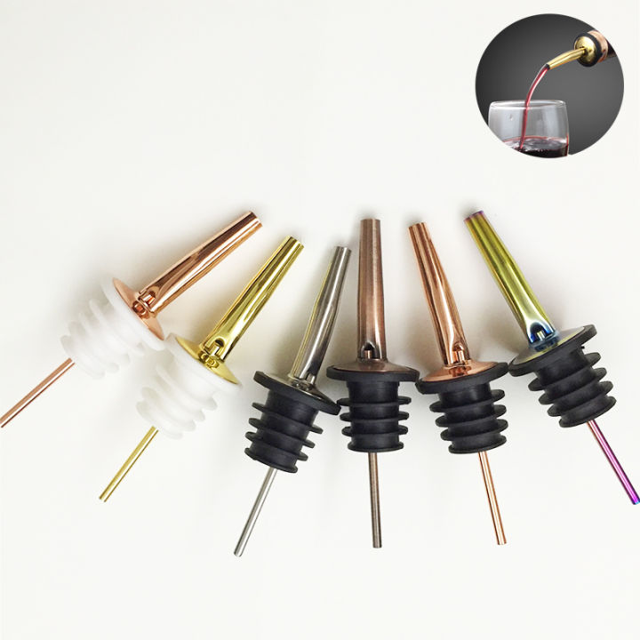 4Pcs%20Black/Rose%20Gold/Silver%20Liquor%20Pourers,%20Stainless%20Steel%20Liquor%20Bottle%20Pourers%20for%20Alcohol,%20Bar%20Accessories%20Pour%20Spouts%20-%20Image%202