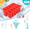 Popsicle Molds Silicone Ice Pop Molds BPA Free Popsicle Mold  with Silicone Funnel and Cleaning Brush. 