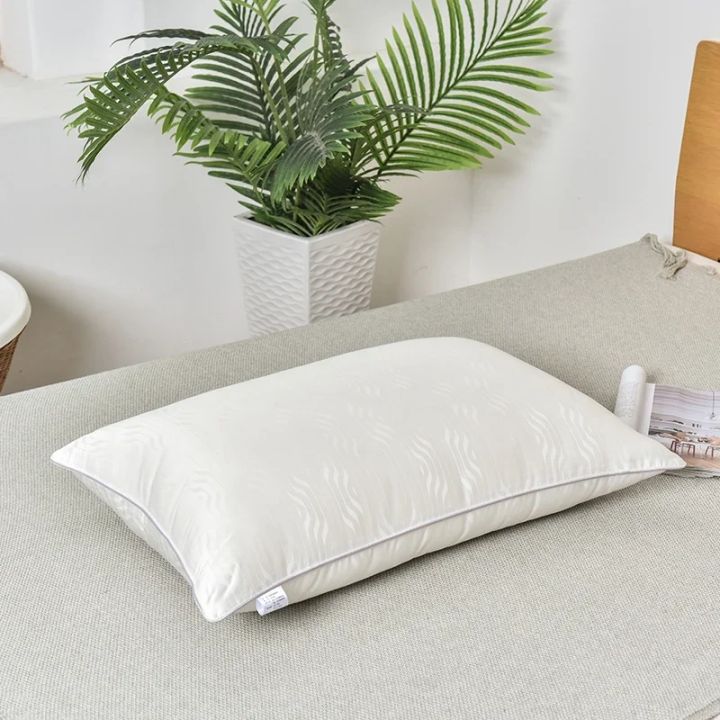 Mulberry%20Silk%20Bedding%20Pillows%2048*74%201100%20Grams%20Natural%20Silk%20Filling%20Jacquard%20Anti%20Mite%20Soft%20Fluffy%20Hotel%20Neck%20Sleeping%20Pillows%20-%20Image%203