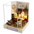 DIY Miniature Dollhouse Kit Assemble Puzzle 3D Wooden House Room Craft With Furniture LED Lights For Friends Birthday  Toys. 