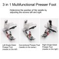 T3 (3 in 1) Universal Adjustable Presser Foot - For 1-Needle Lockstitch Industrial Sewing Machines (Cording, Regular, Zipper) For Standard Lockstitch Sewing Machine Fit JUKI DDL-8700 JACK A3 A4, A5, A6, A7. 