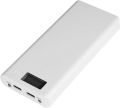 Battery Power Bank Box, 8 x 18650 Battery Power Bank Shell Case Box, Double USB Port, LCD Display, LED Display, Battery Charging Case (White). 
