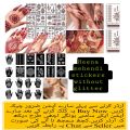 High quality Mehandi stickers Glitter sheets multicolor designs For events/party/wedding/bridal/casual Mehandi  stencils, Mehndi design, Mehndi sticker best Arabic mehndi sticker ,  Mehndi Steaker Six Design Sheet (Random colors designs). 