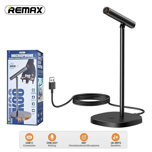 REMAX K08 Sienpin Series Computer Desktop Microphone | Daraz.pk