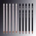 6pcs Black White Color Pencils Permanent Color Drawing Pencil Oil-based Wooden Colored Pencils For Artist And Beginner Art. 