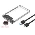 USB 3.0 HDD Enclosure 2.5 inch SATA SSD Hard Drive Case with 5Gbps Transfer Speed Mobile External Housing Harddisk Boxs Cable. 