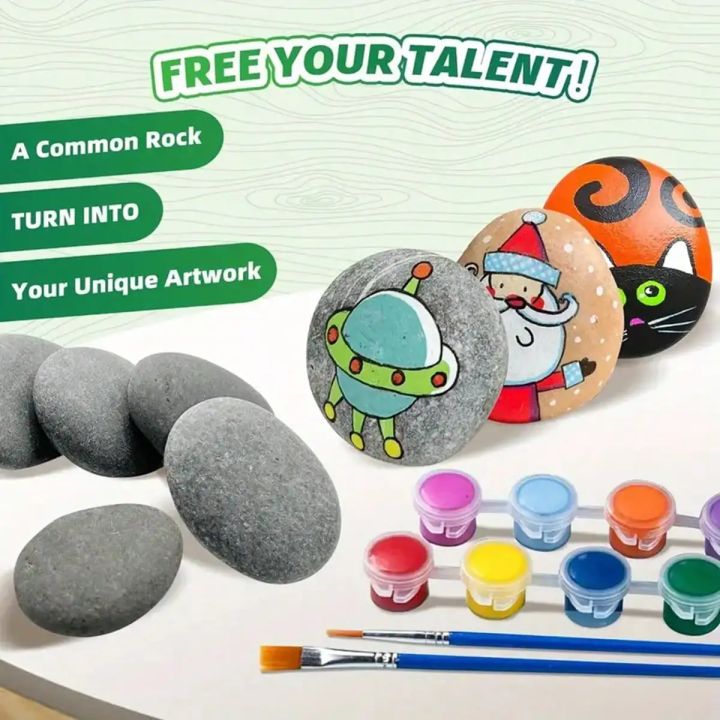 5/10pcs%20Flat%20Painting%20Rocks%20Supplies%20DIY%20Flat%20Stones%20for%20Painting%20Art%20Crafts%20Decoration%20Outdoor%20Garden%20Home%20%20Vase%20Fillers%20-%20Image%203