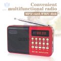 FM Radio Multifunction MP3 Full Band Radio Speaker LED Digital Display Support TF Card USB Drive. 