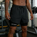 Men's quick drying and breathable 2-in-1 running shorts with built-in lining suitable for exercise jogging and marathon running. 