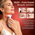 Facial Massager, 7 Color Face and Neck Massager for Skin Care at Home, Portable Beauty Skin Care Tools, White. 