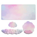 Mouse pad with wrist rest keyboard cloud anti-slip memory foam desktop office gamer mouse wrist rest.