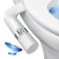 Ultra-Slim Non-Electric Bidet Attachment - Dual Nozzle for Toilet Seat, Rear & Feminine Wash with Adjustable Water Pressure.