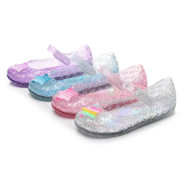 Children's%20Cute%20Transparent%20Sandals%20Princess%20Shoes%20Girls%20Star%20Pattern%20Hollow%20Out%20Flower%20Waterproof%20Anti%20Slip%20Soft%20Flat%20Shoes%20-%20Image%203
