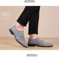 Men Canvas Pointy Toe Non Slip Brief Lace Up Dress Casual Business Shoes
..