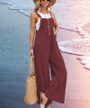 Women Loose Fit Fashion Overalls Wide Leg Baggy Bib Overalls Jumpsuit Dungarees Summer Jumpsuit Casual Elegant Overalls Summer.