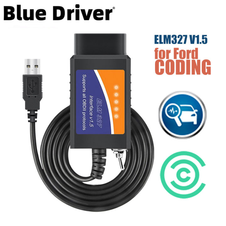 OBD2 ELM327 USB v1.5 FORScan Scanner ELM327 FORScan Pro Code Reader Auto Diagnostic Scan Tool  Ford Hidden Function Programming
